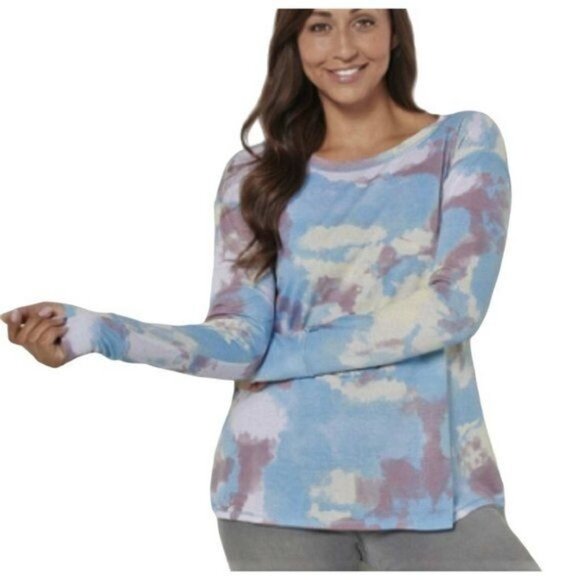 Seed Style Organic Cotton Watercolor Print Top LARGE (909) - Picture 5 of 6